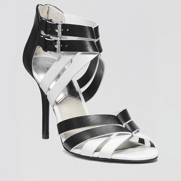 MICHAEL Michael Kors Shoes - Michael Kors Black and White Cammie Heel Size 8